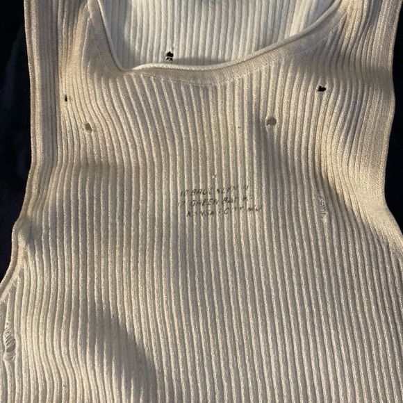 Zara White Ribbed Tank Top - Picture 2 of 3